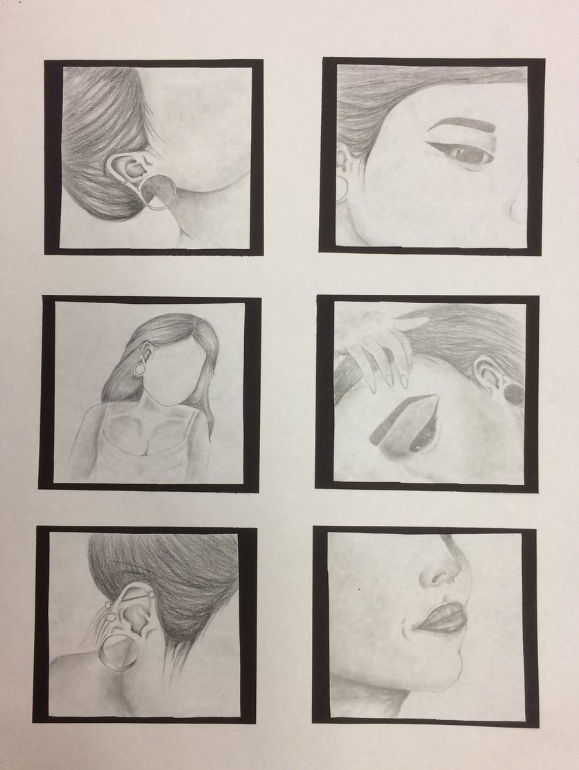 6 panels of portrait