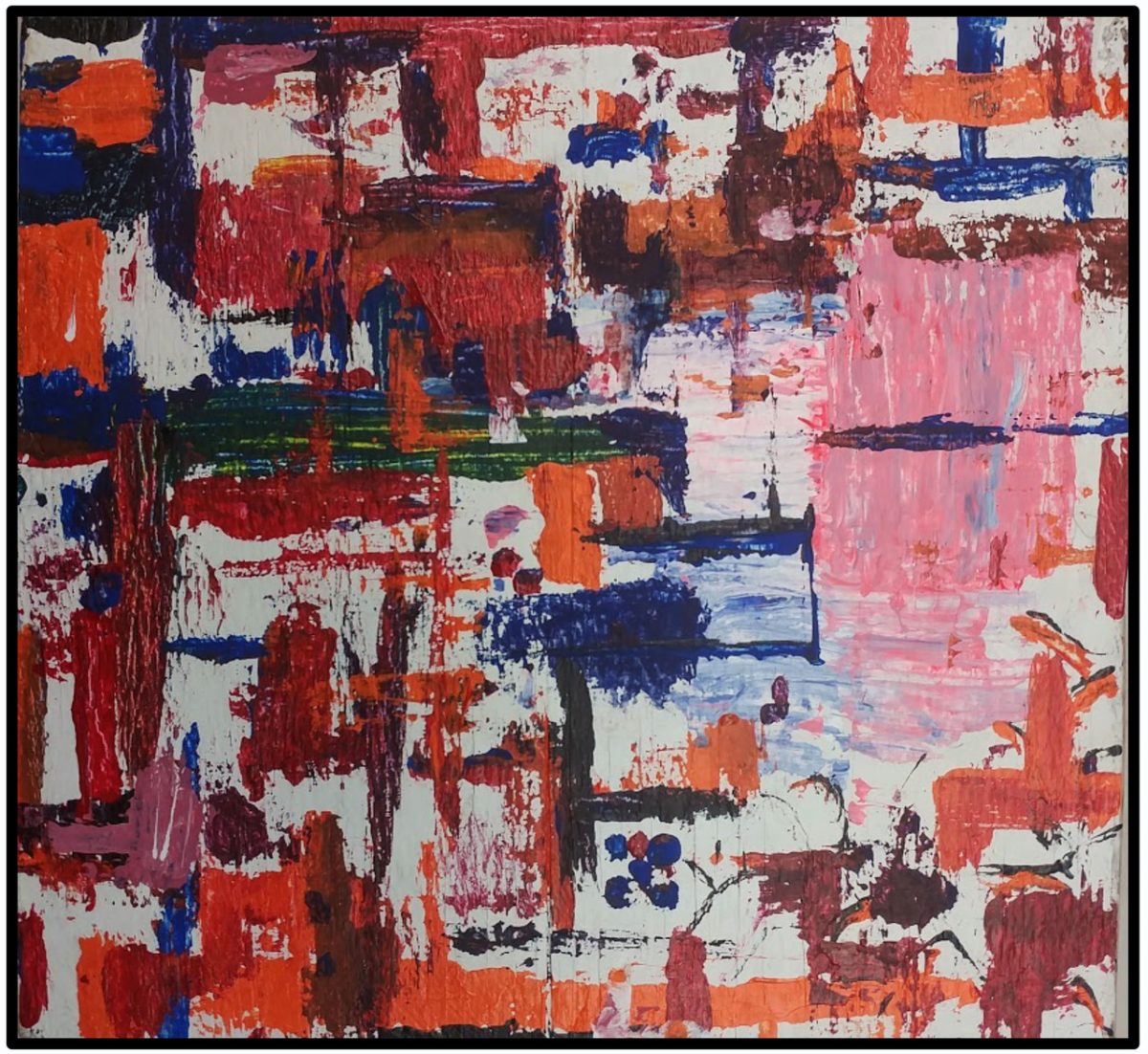 Abstract painting with thick brush strokes
