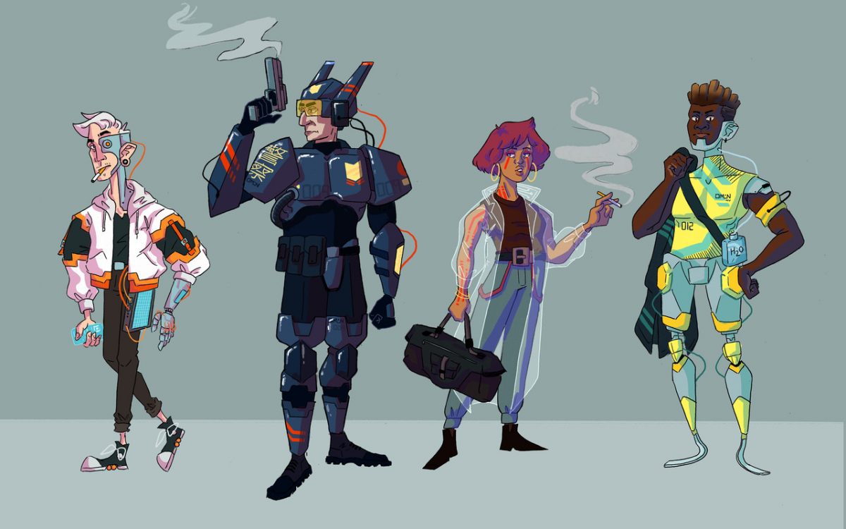 Illustration of 4 Symbiosis Characters
