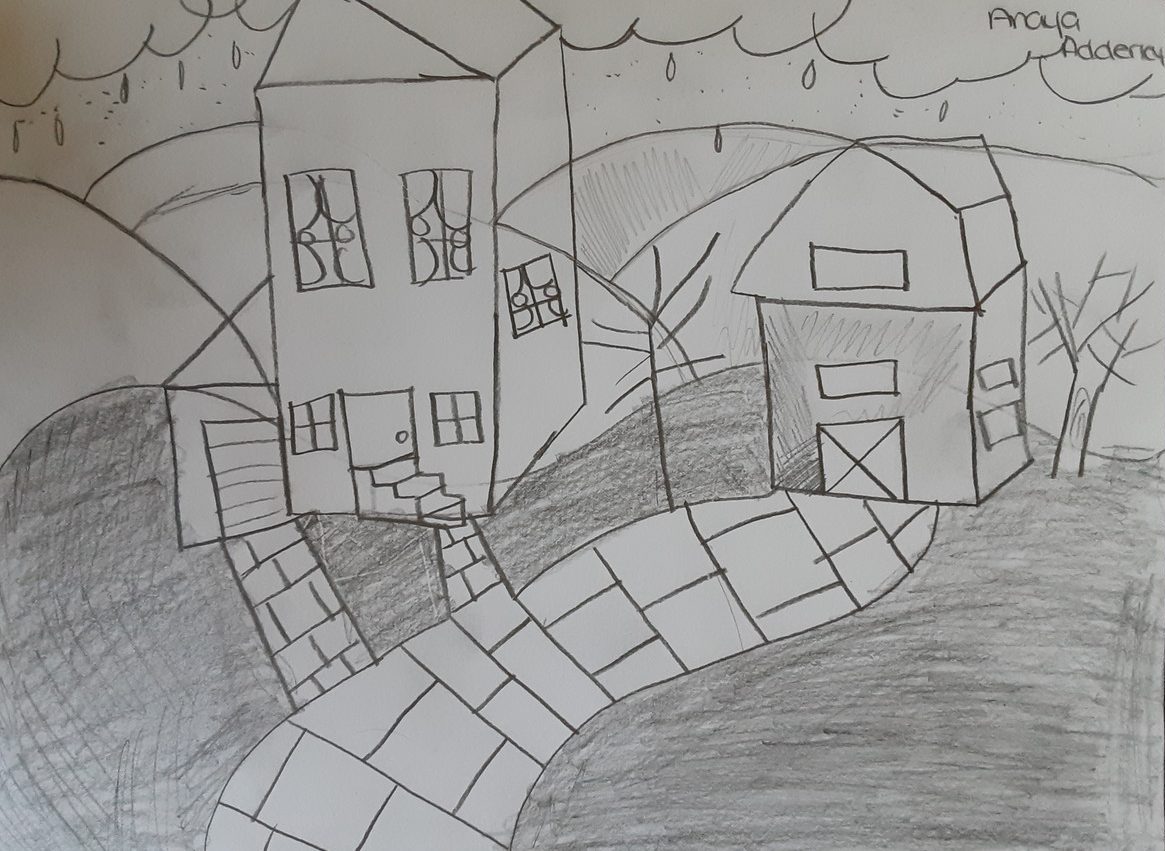 rural landscape illustration