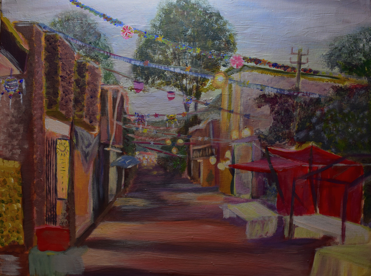 Painting of streets of Mexico