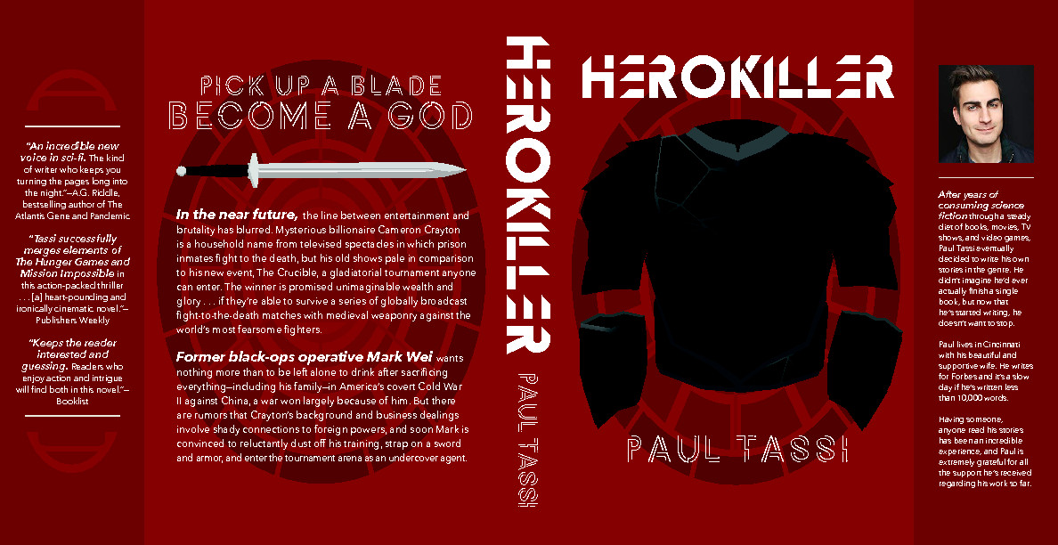 Graphic design book cover of Herokiller.