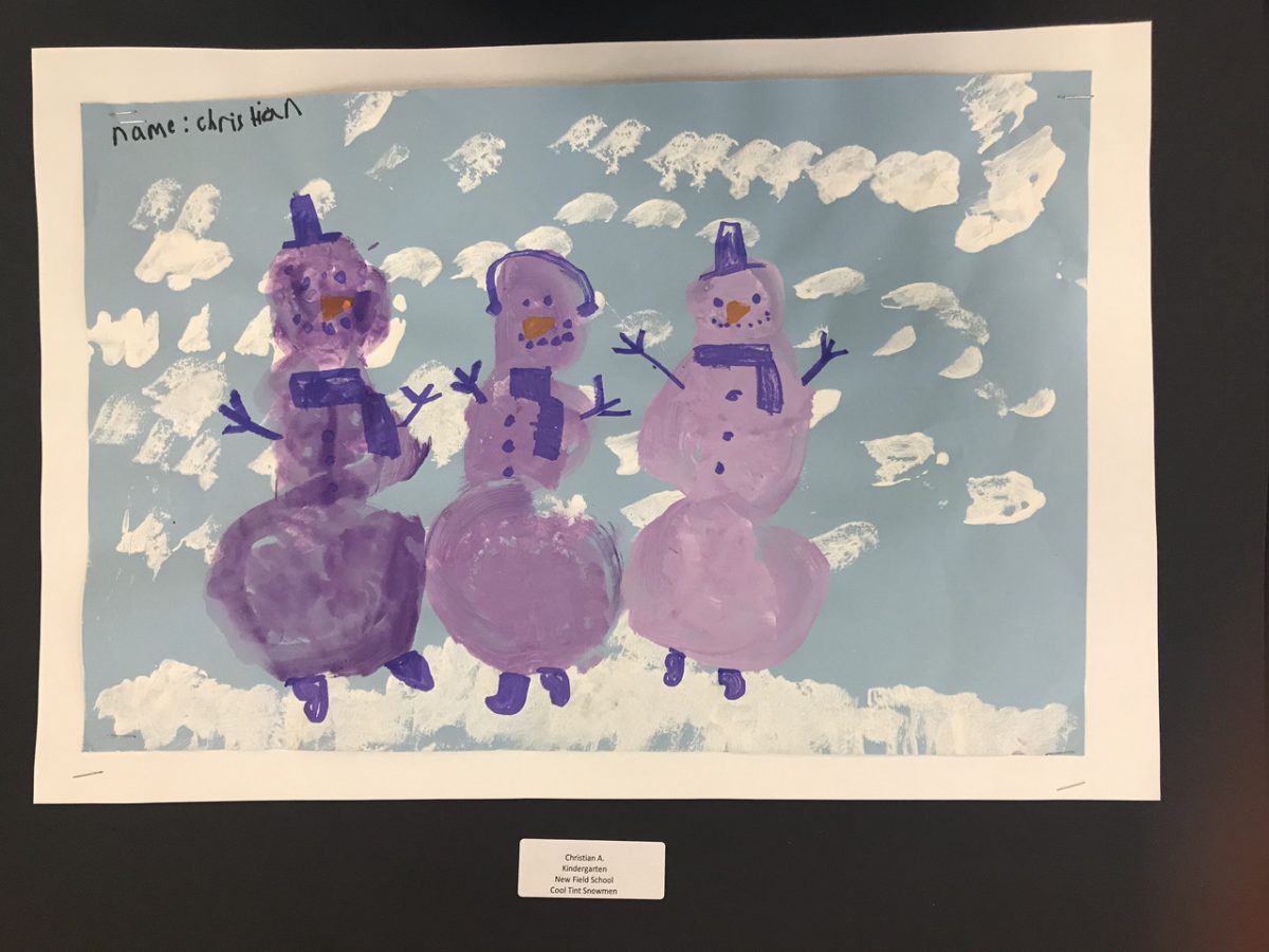 Cool Tint Snowmen painting