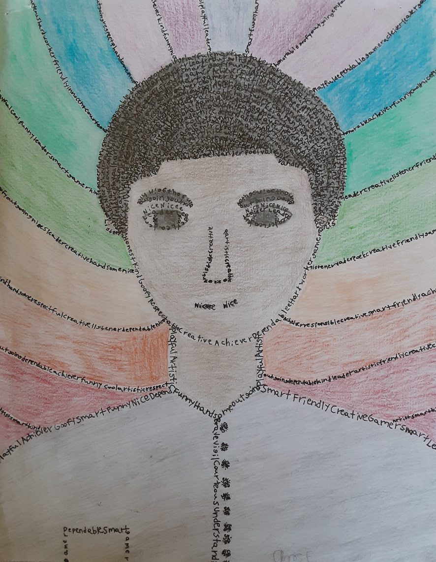 colored pencil portrait illustration