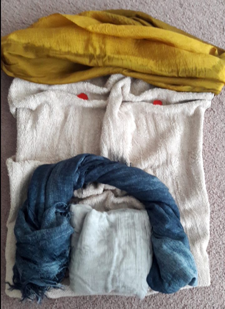 face made of twisted fabric