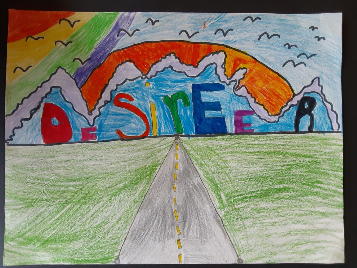 colored pencil landscape