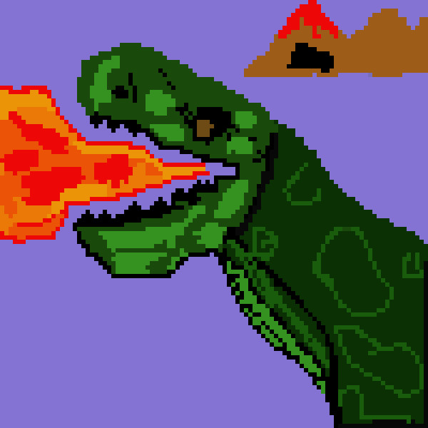 fire breathing dino
