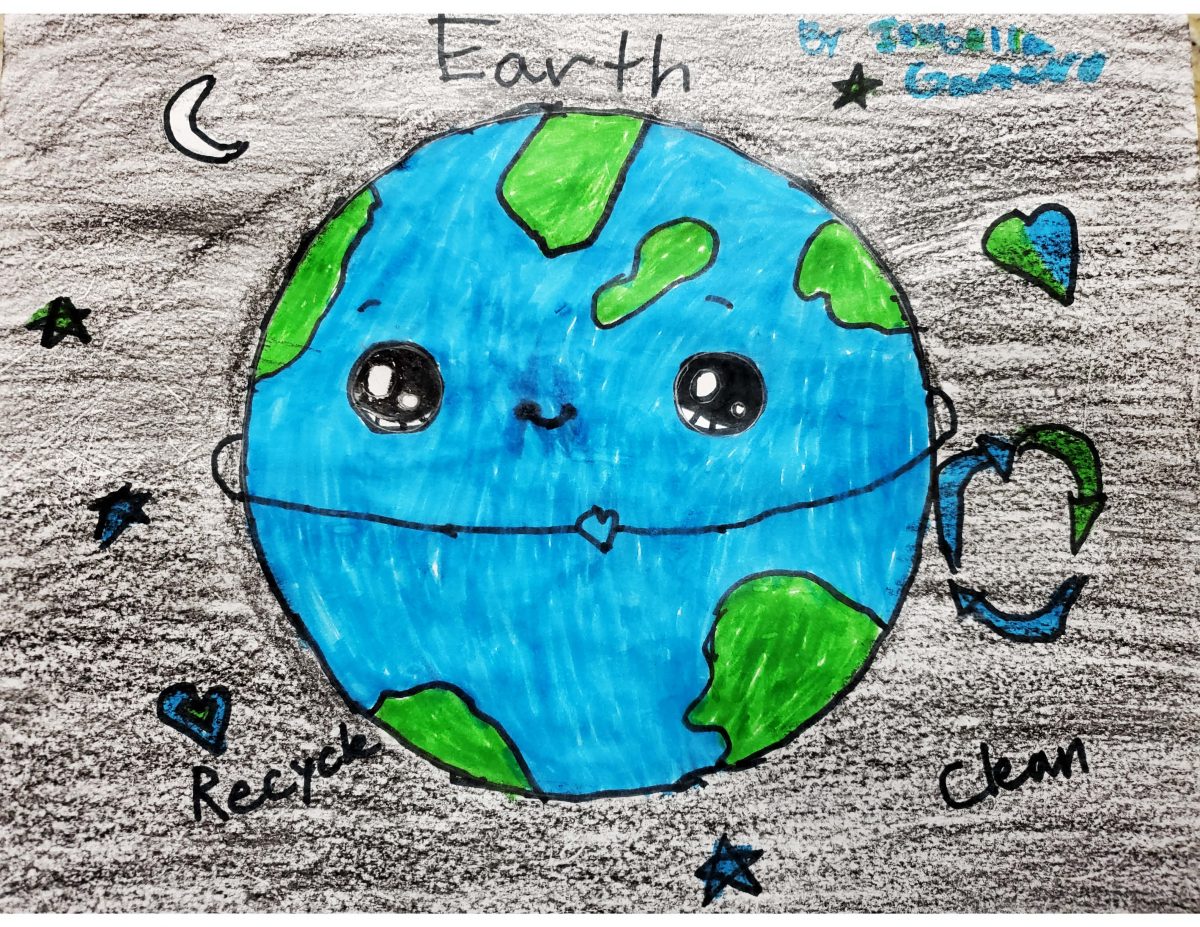 earth with a cute face