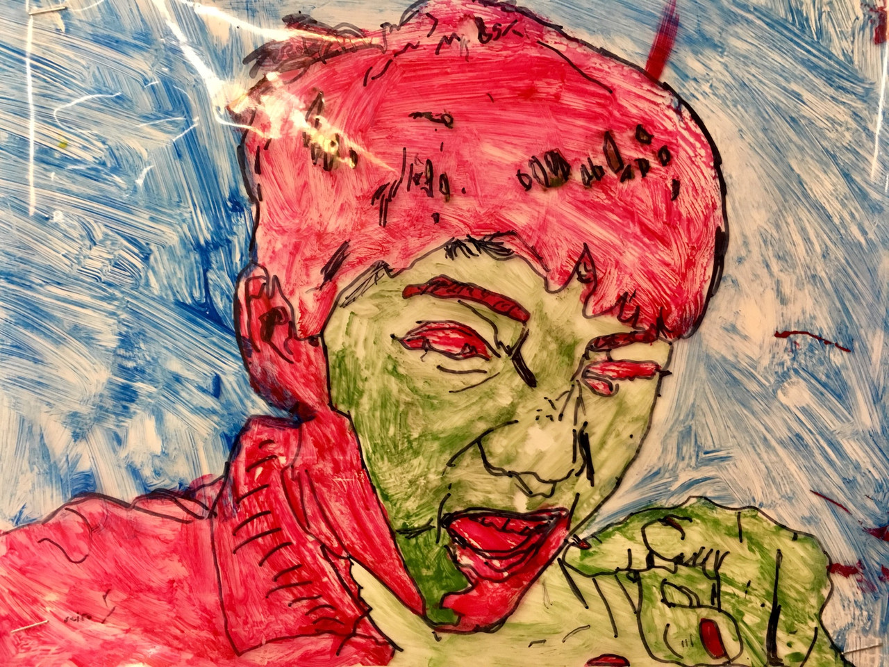 Self portrait with complementary colors