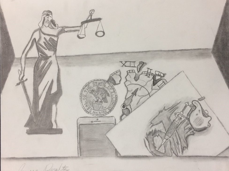 pencil lady justice