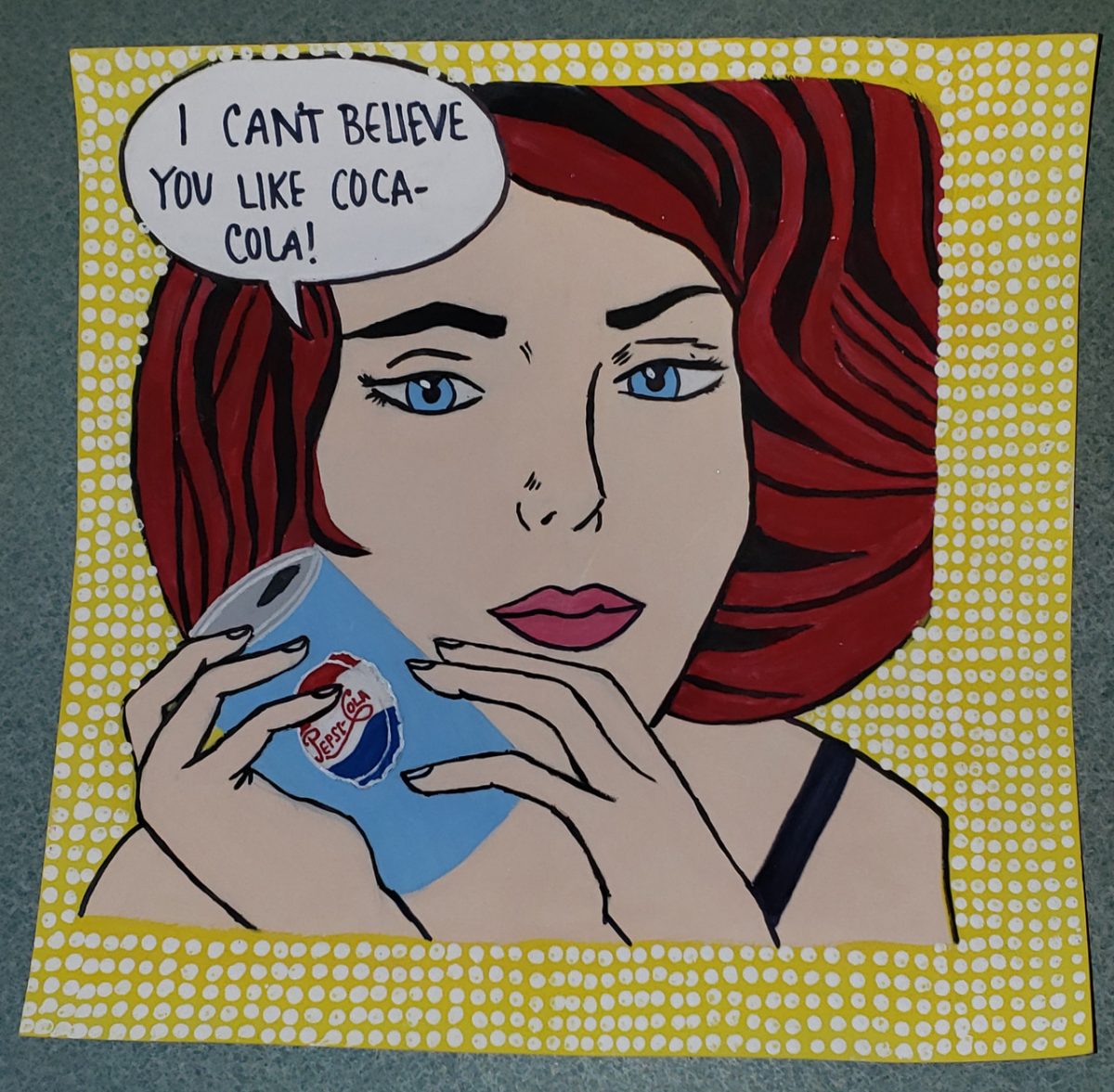 pop art portrait, red head