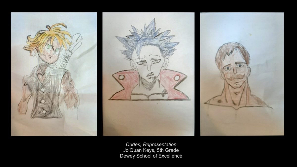 3 seperate figure drawings