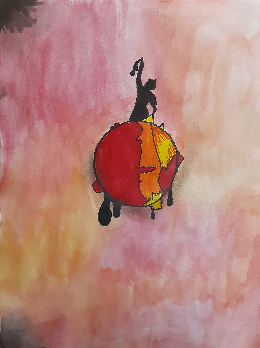 Watercolor and Marker