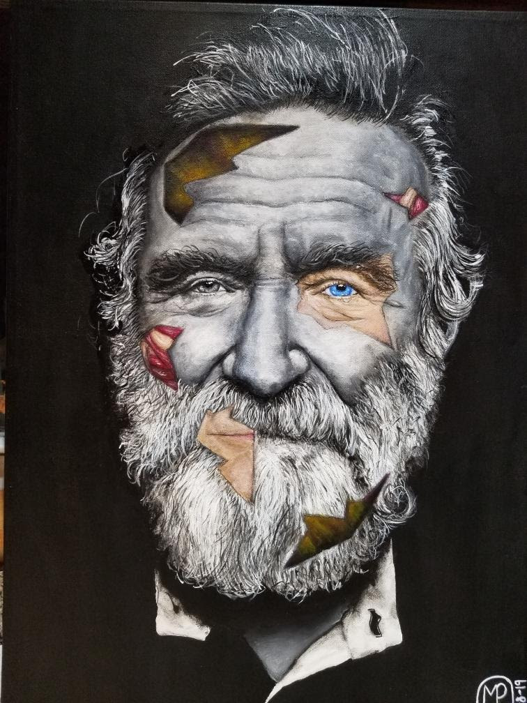 Multimedia illustration of Robin Williams.