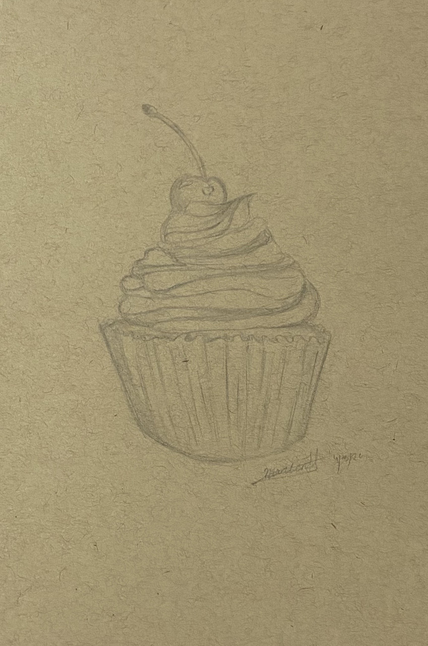 drawing of cupcake