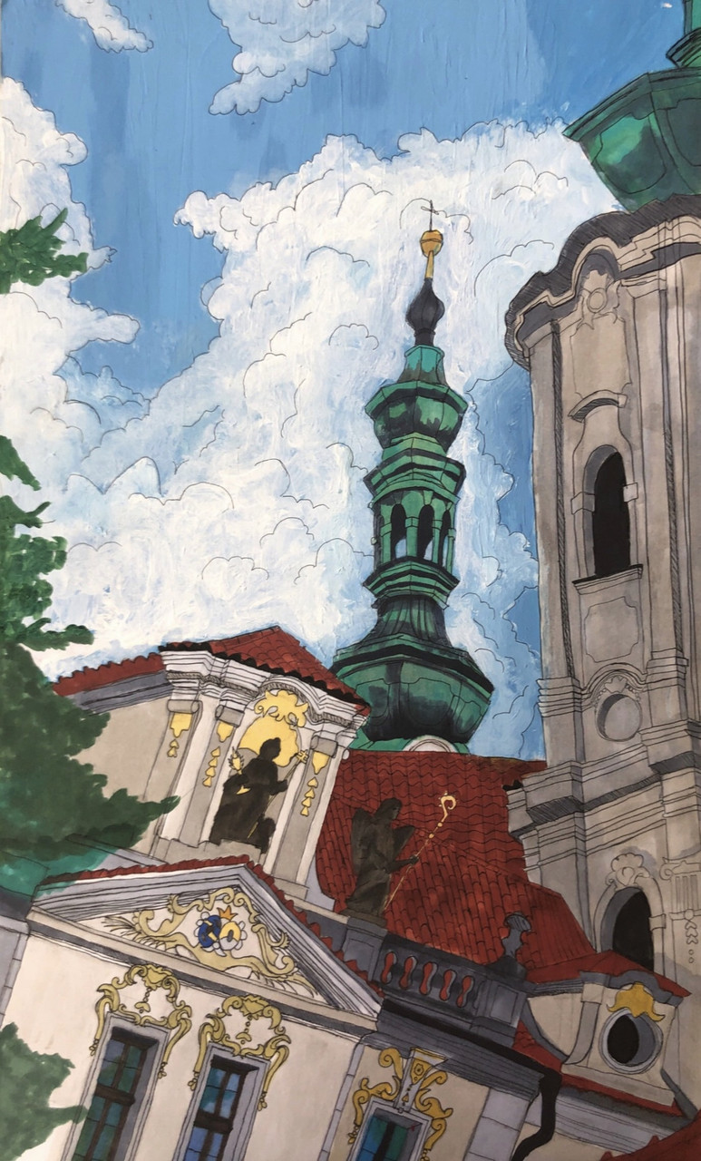 Painting of the city of Prague