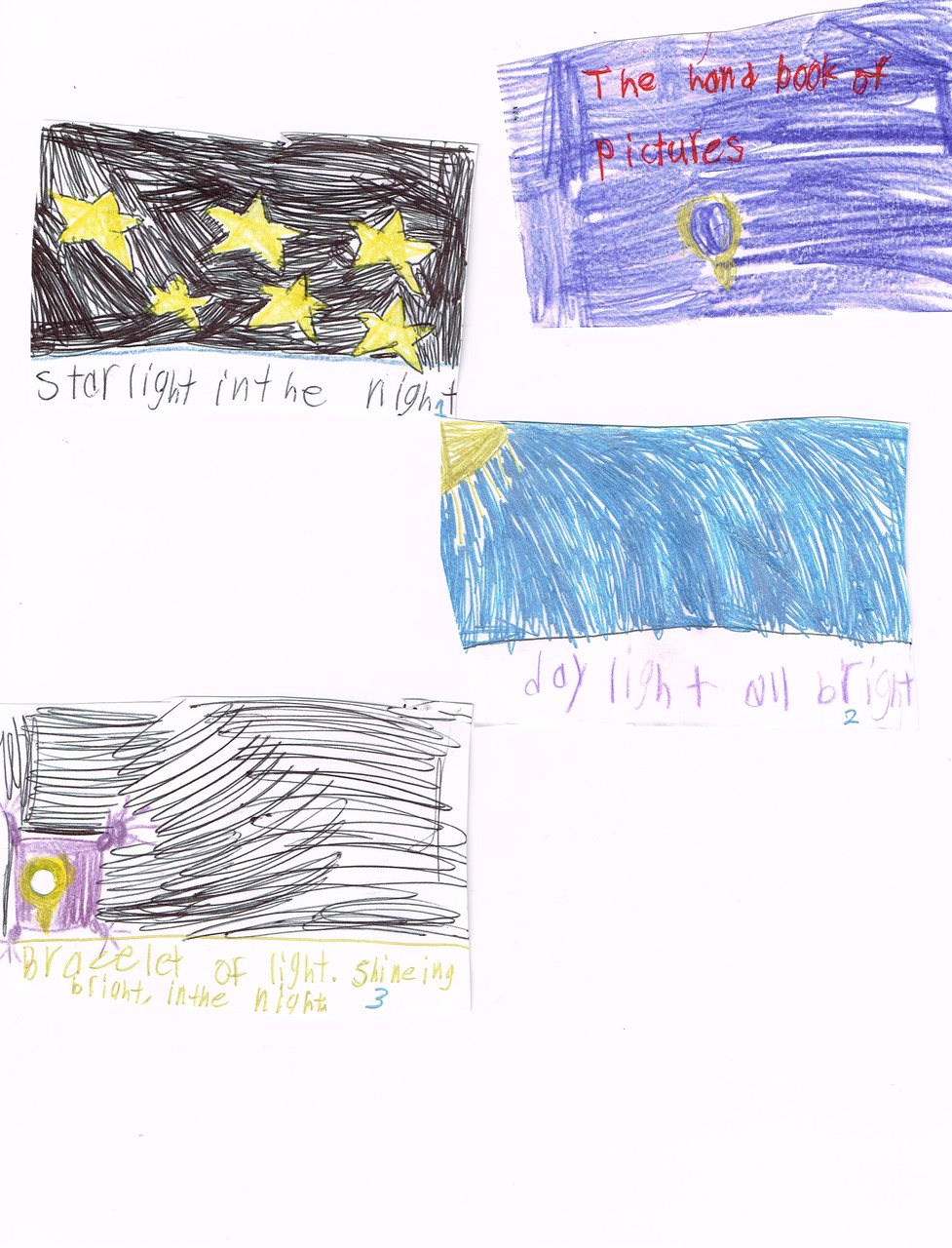 A series of pages from a hand-drawn book