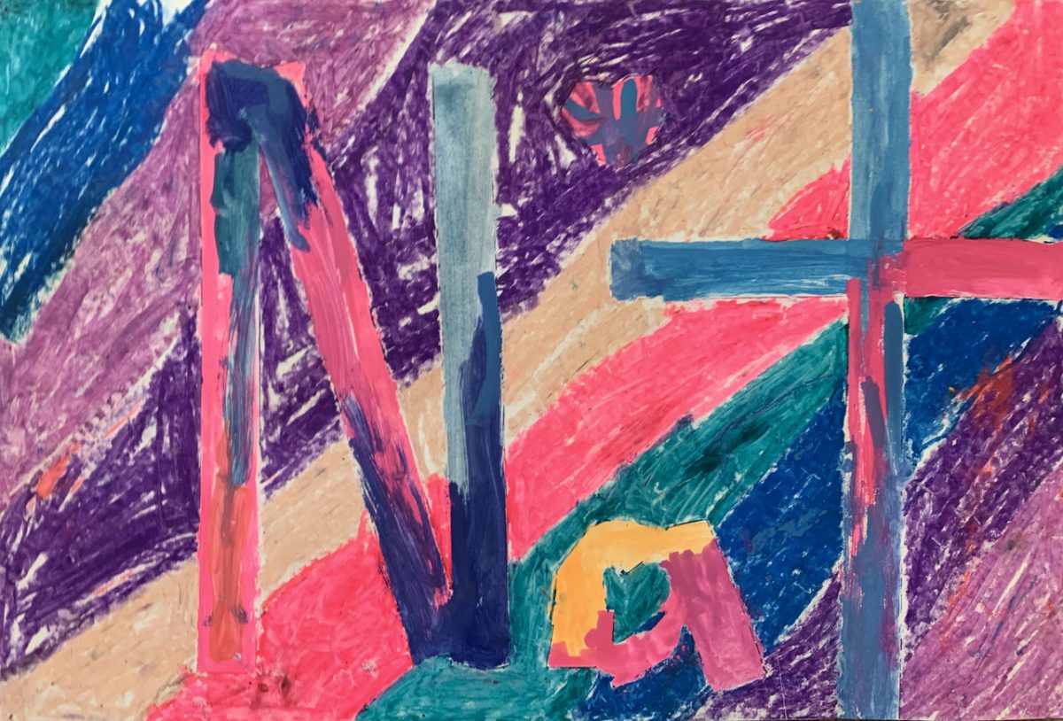 The word "Nat" drawn in rainbow colors