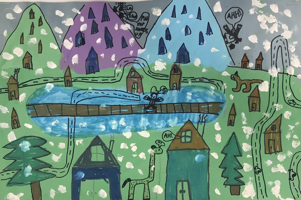 painting of a winter landscape