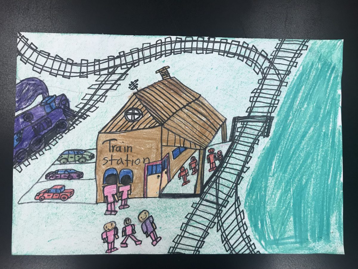 train station illustration