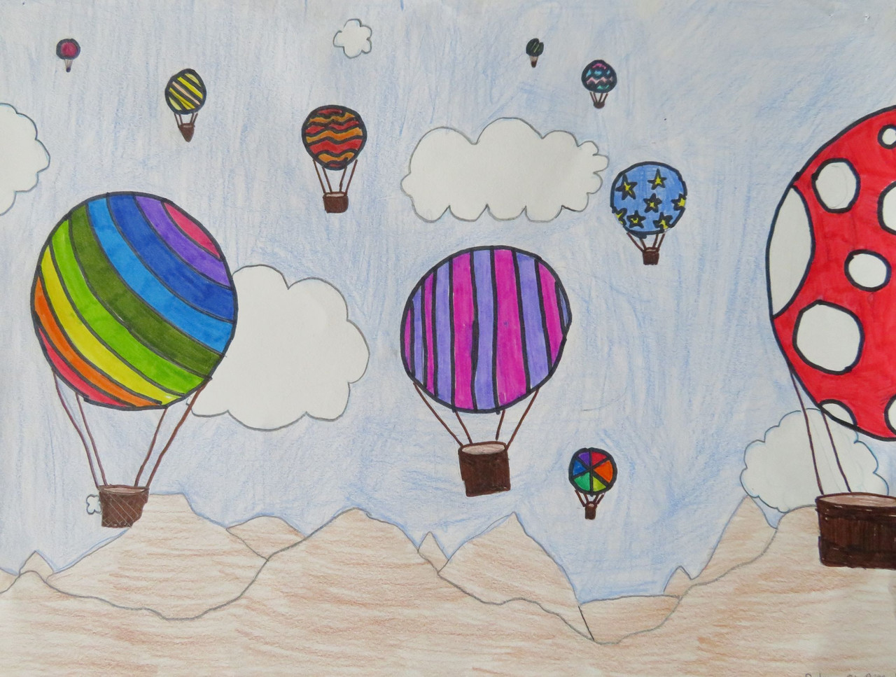 Hot air balloons in the sky