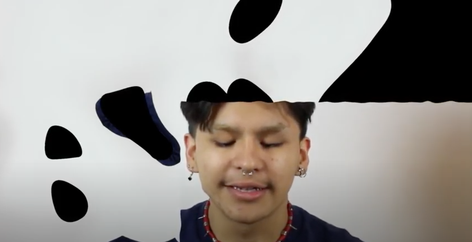 Abstract portrait of a young man