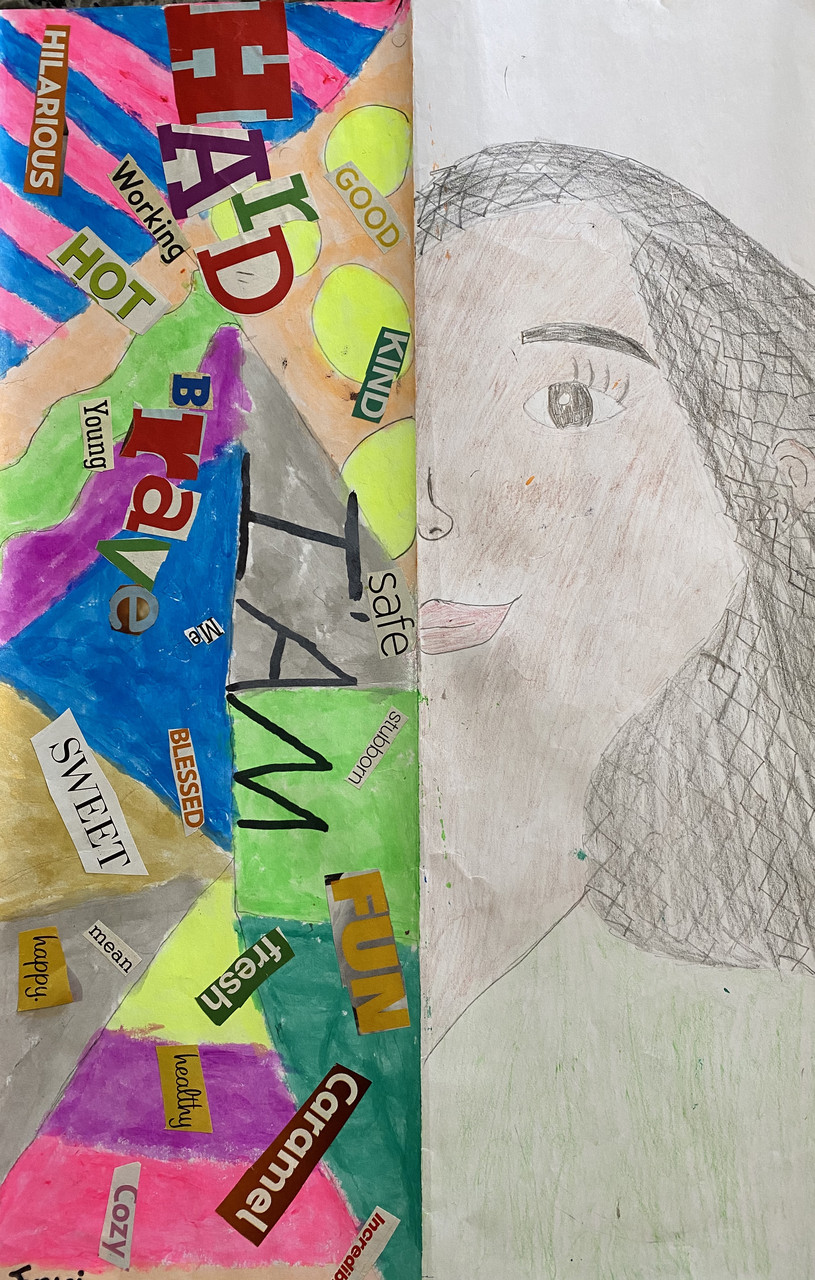 Self-portrait collage