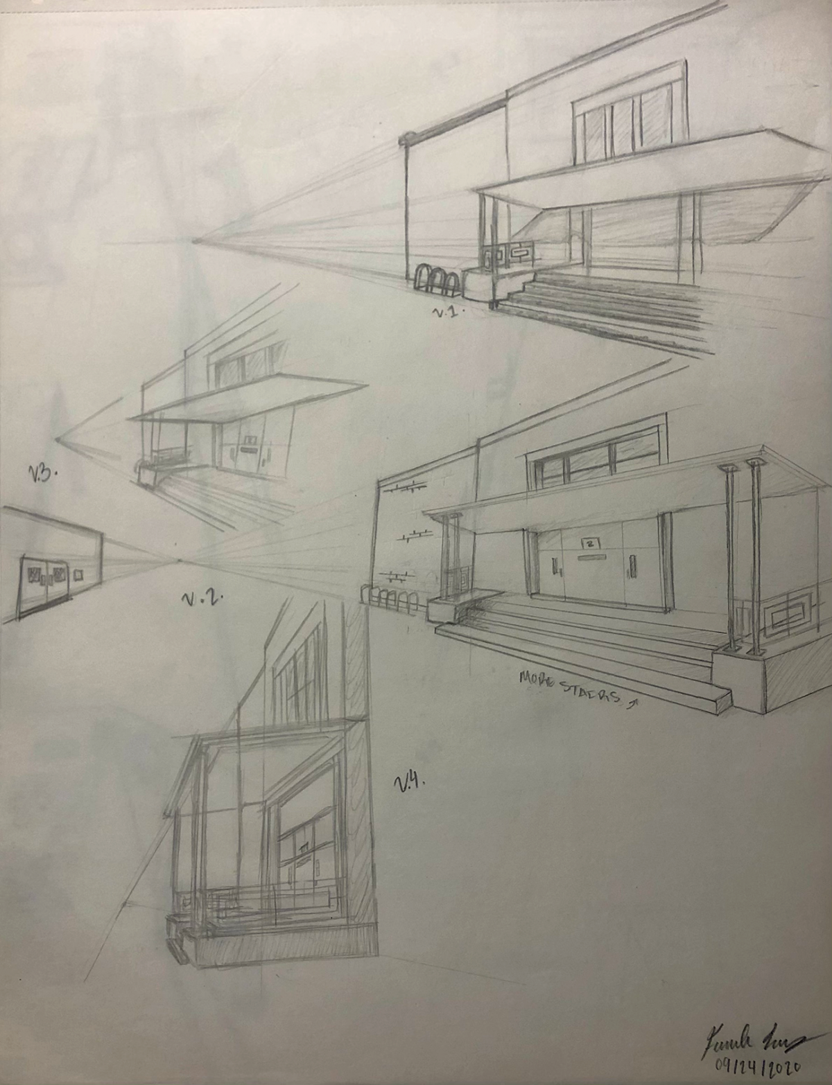 perspective drawing of buildings