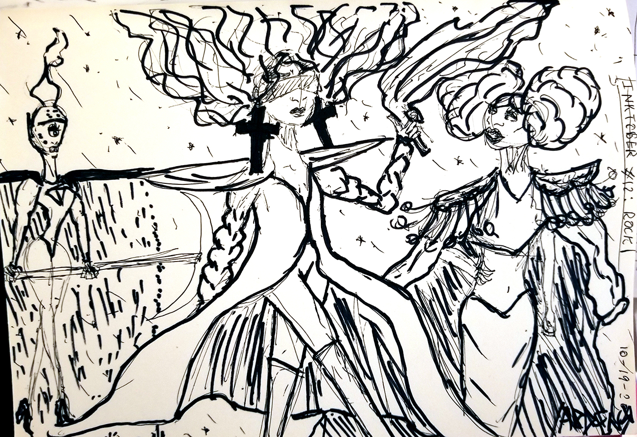 3 people with weapons