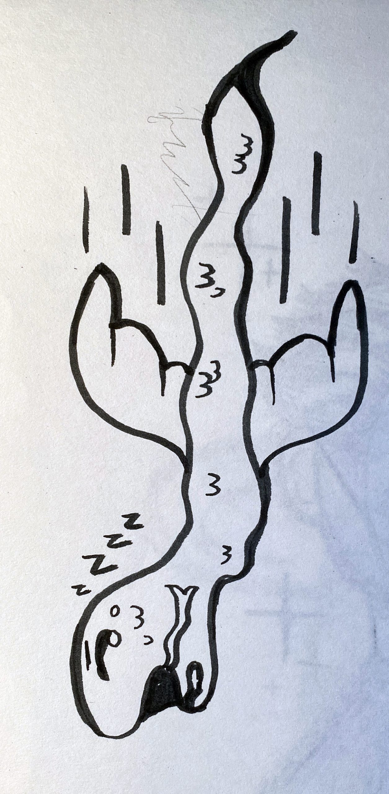 snake with wings zooming down