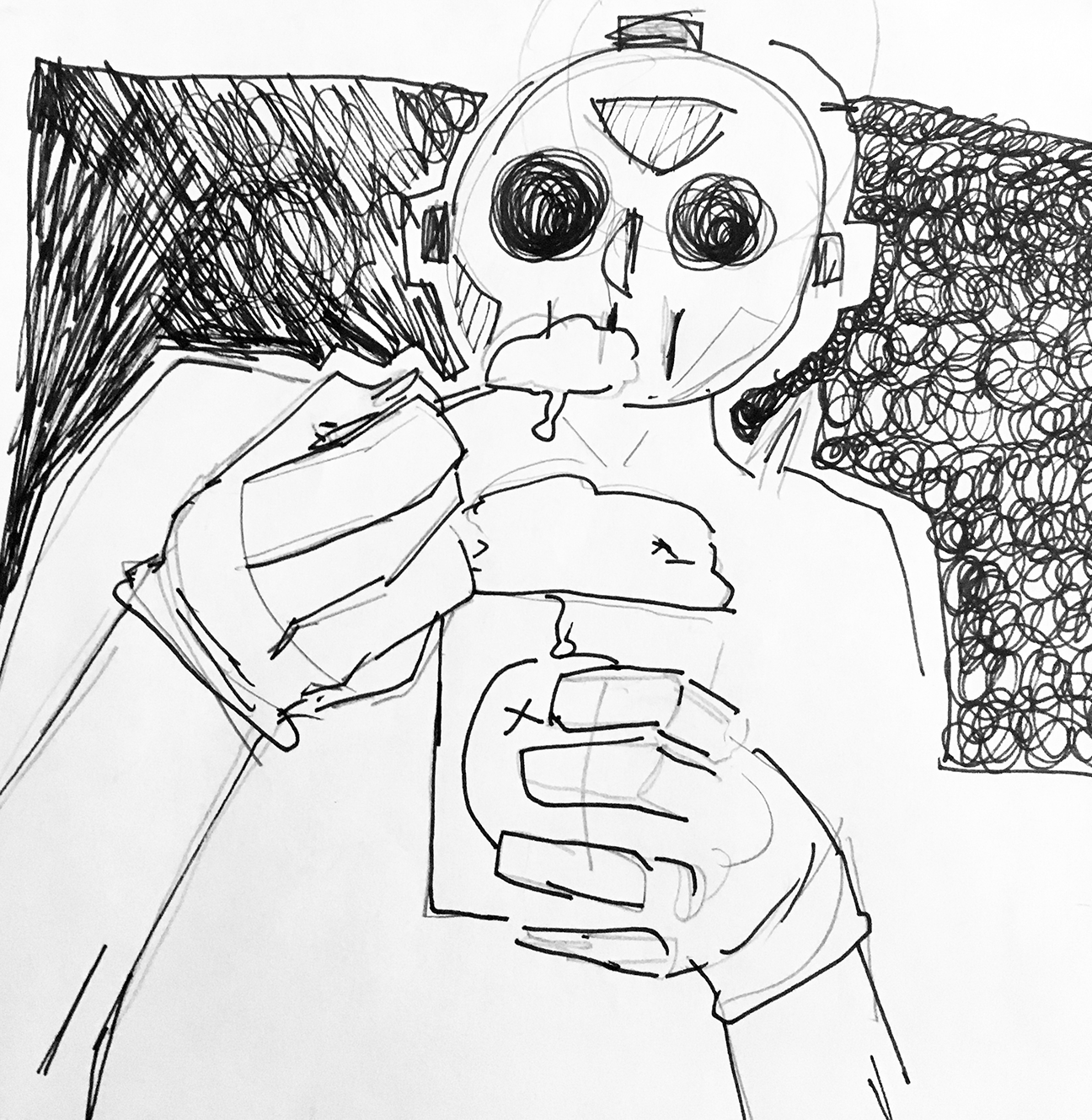 person eating with a spoon