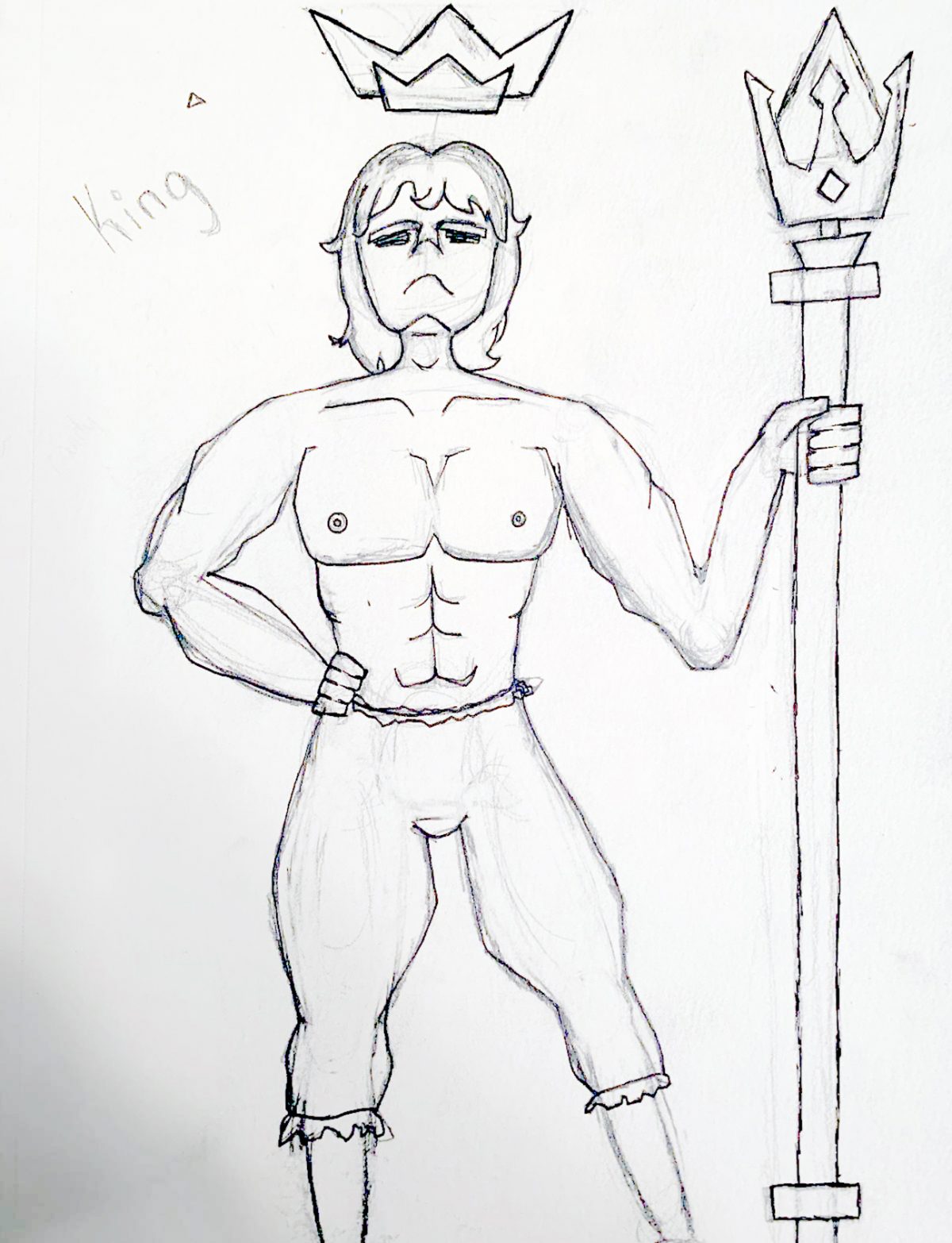 king with a spear