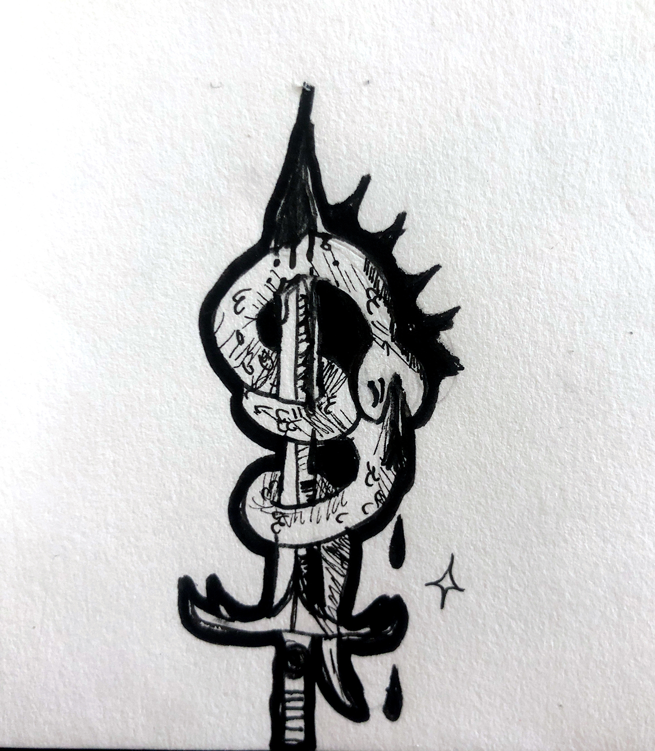 snake around a spear