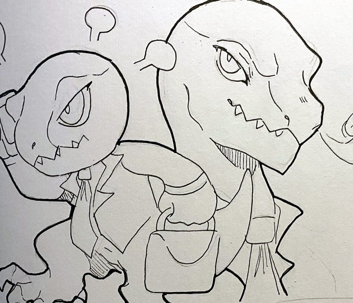 Dinosaurs in suits