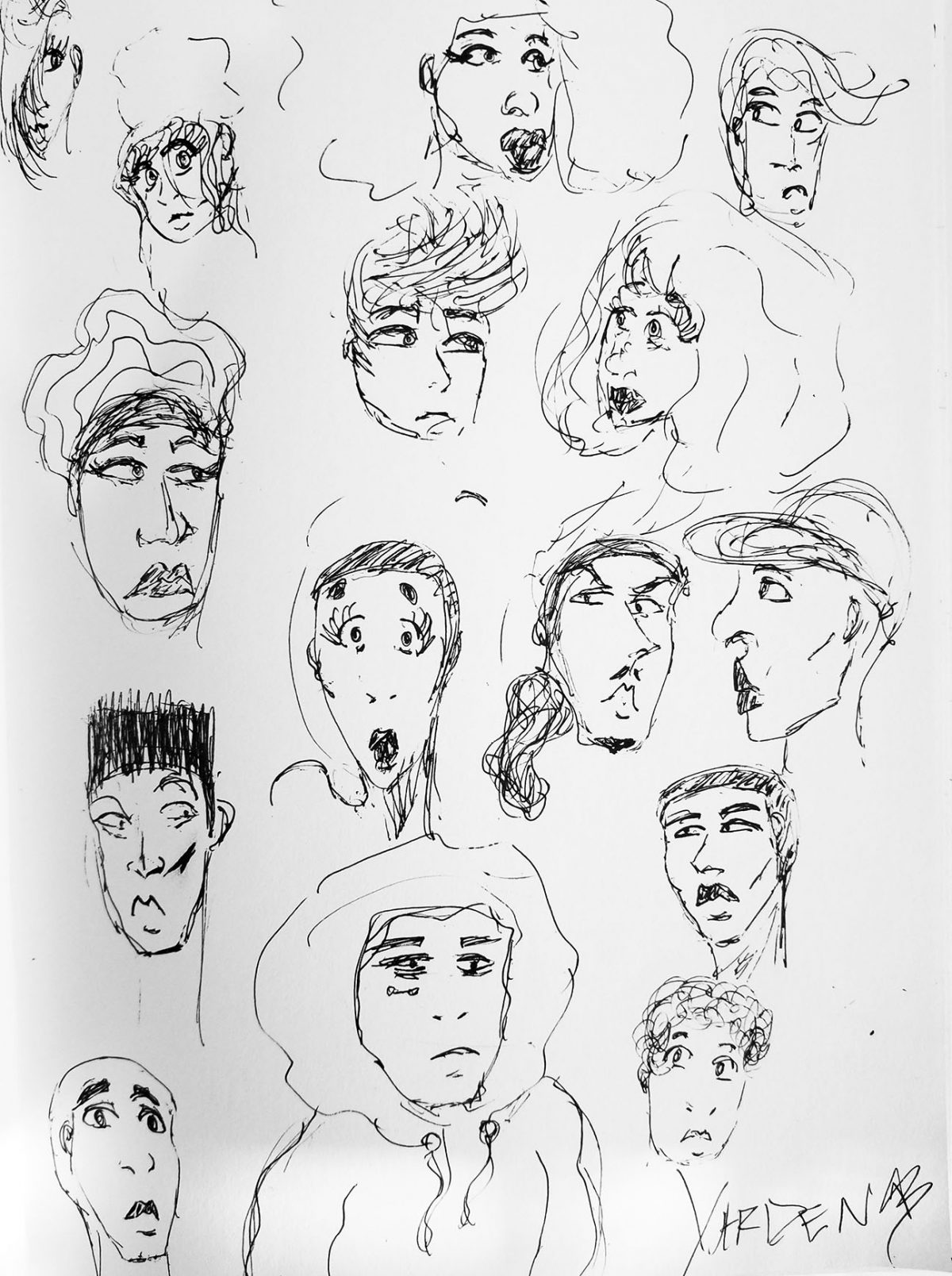 sketches of faces