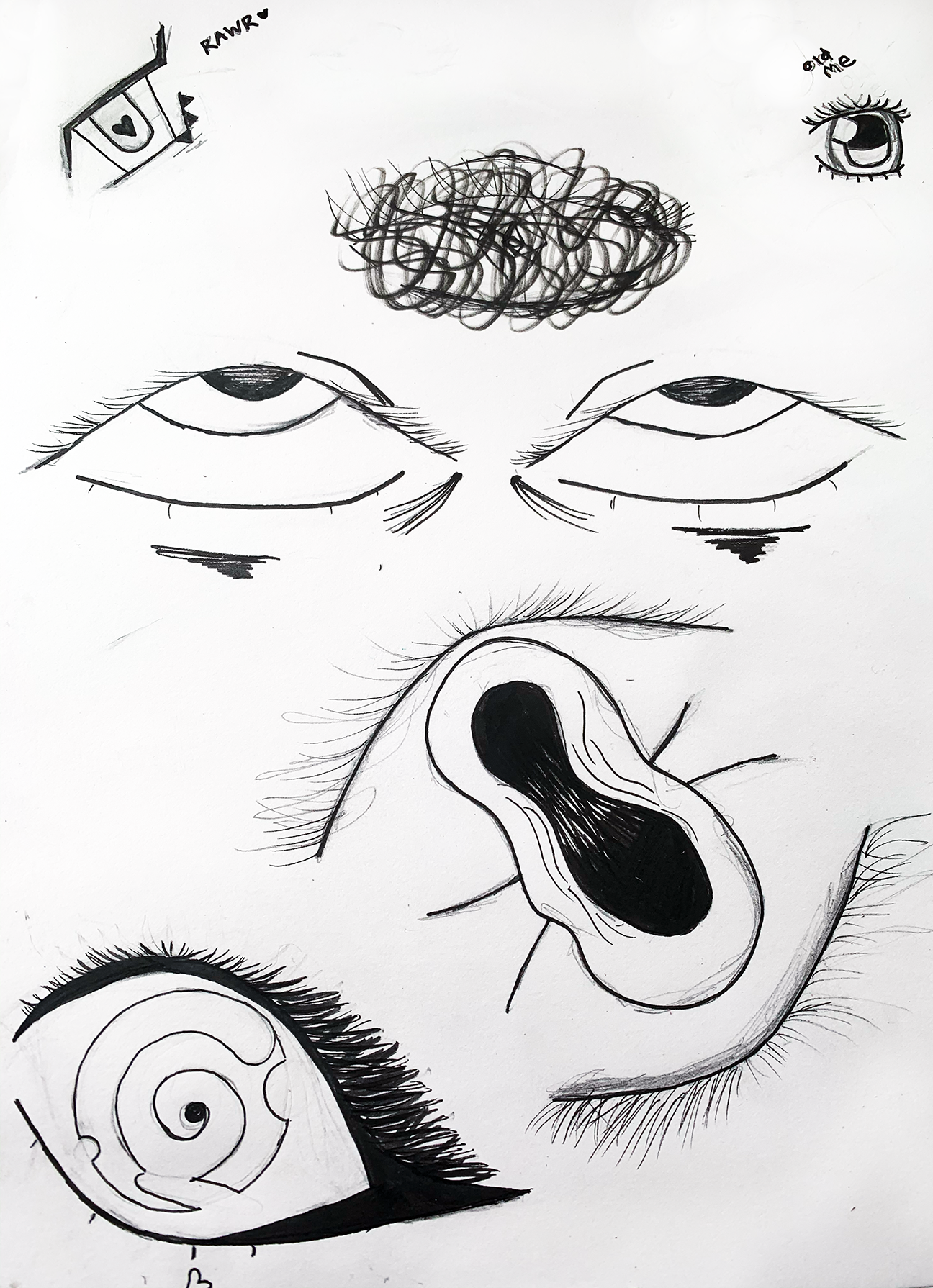 sketches of eyes