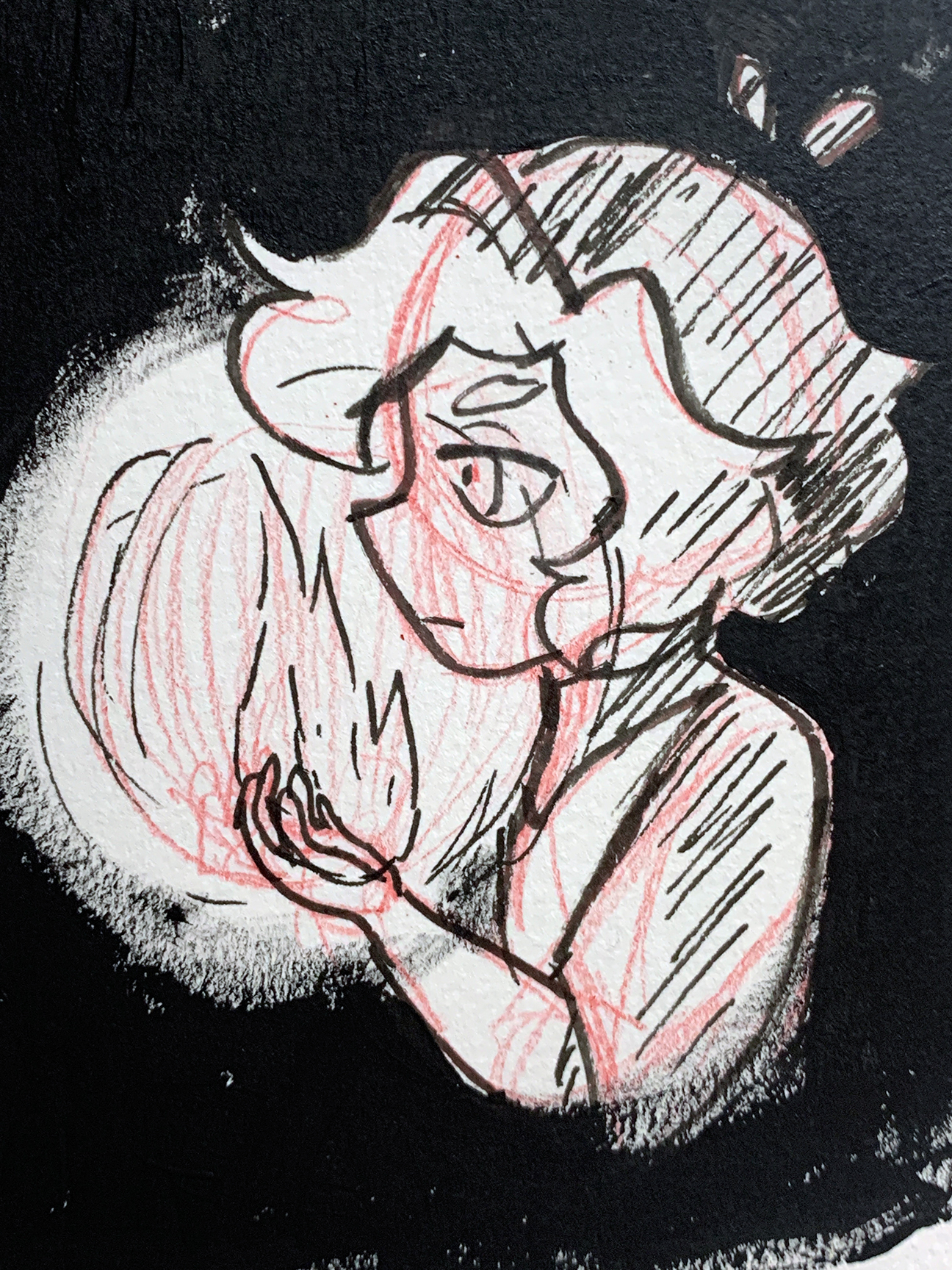 Person with fire in their hands