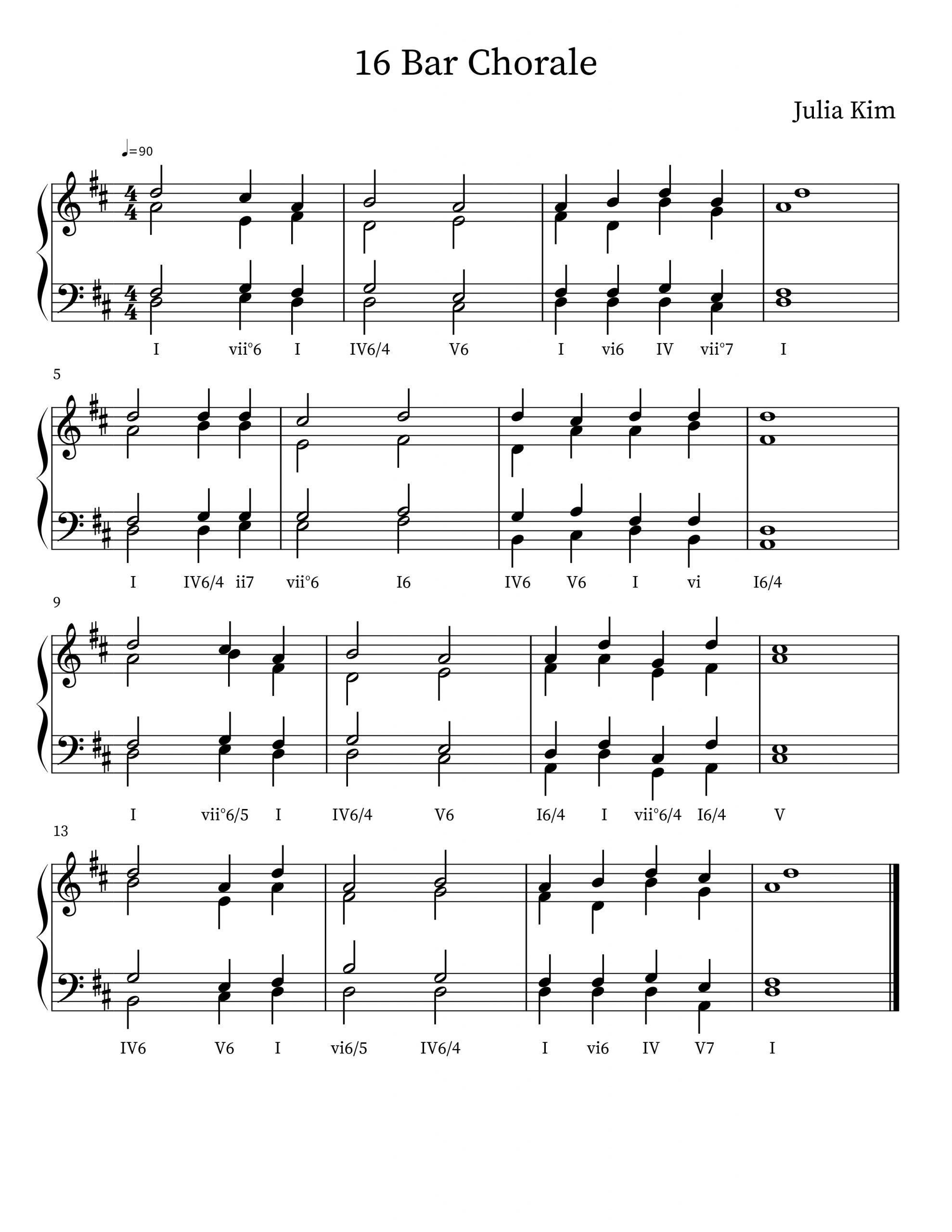 Julia Kim: 4 Part Composition