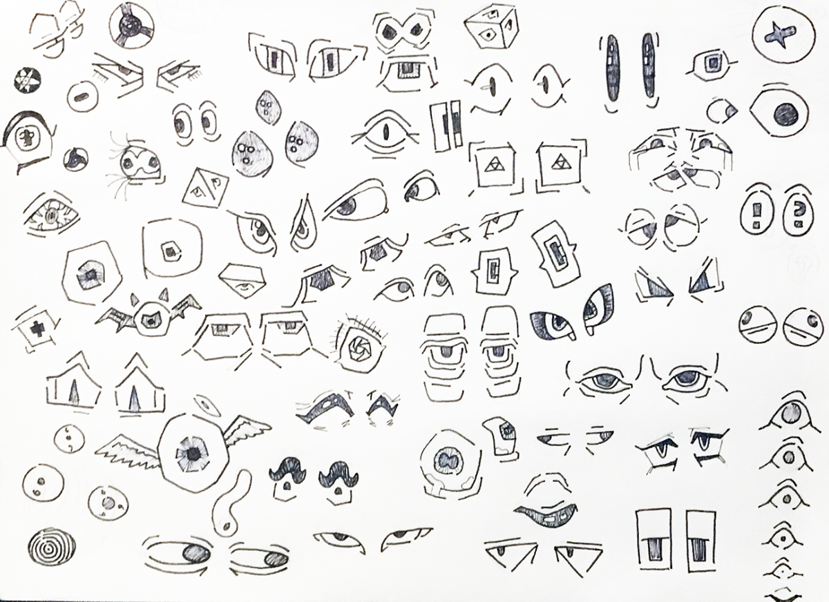 sketches of eyes