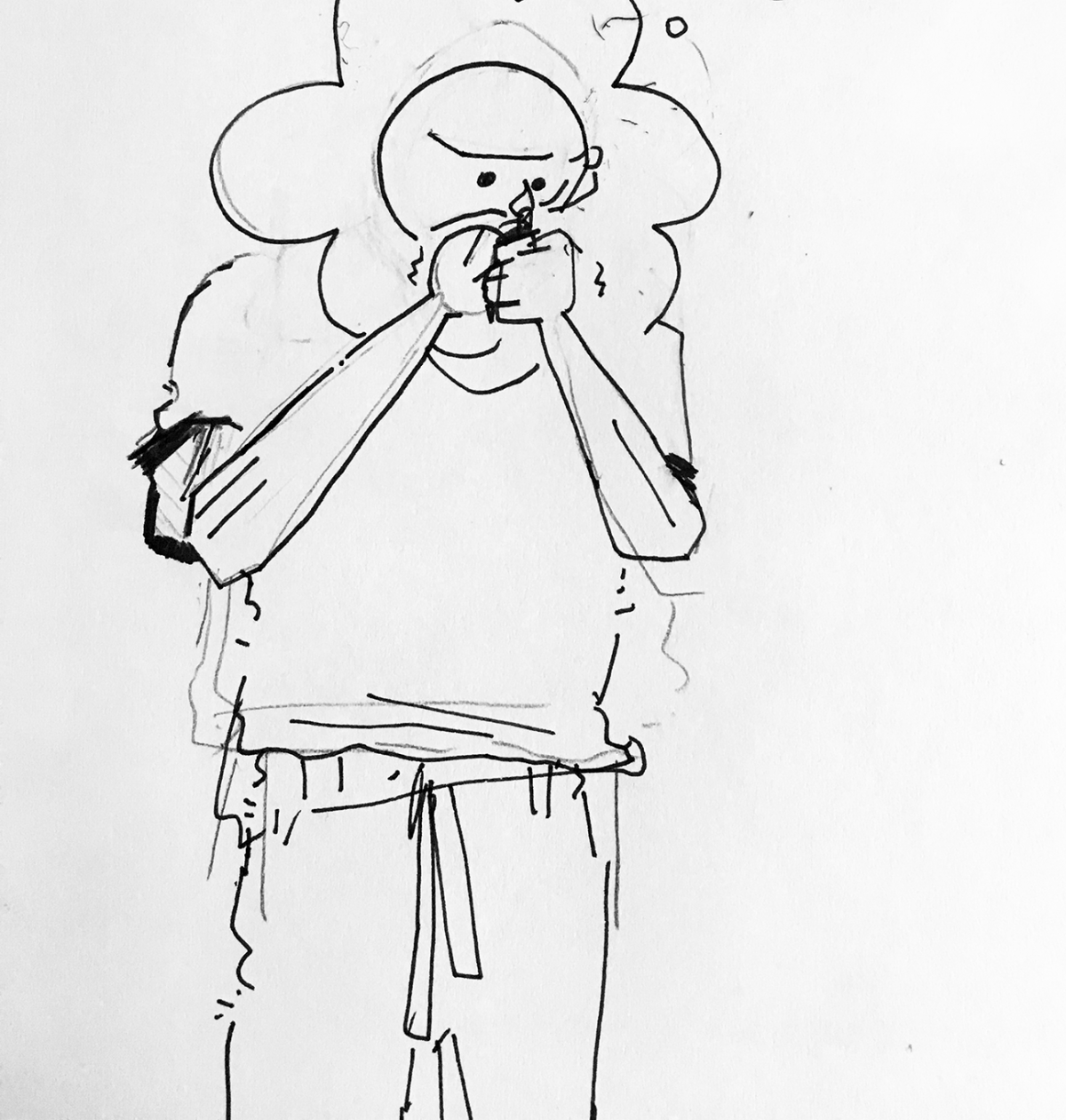 Person holding lighter