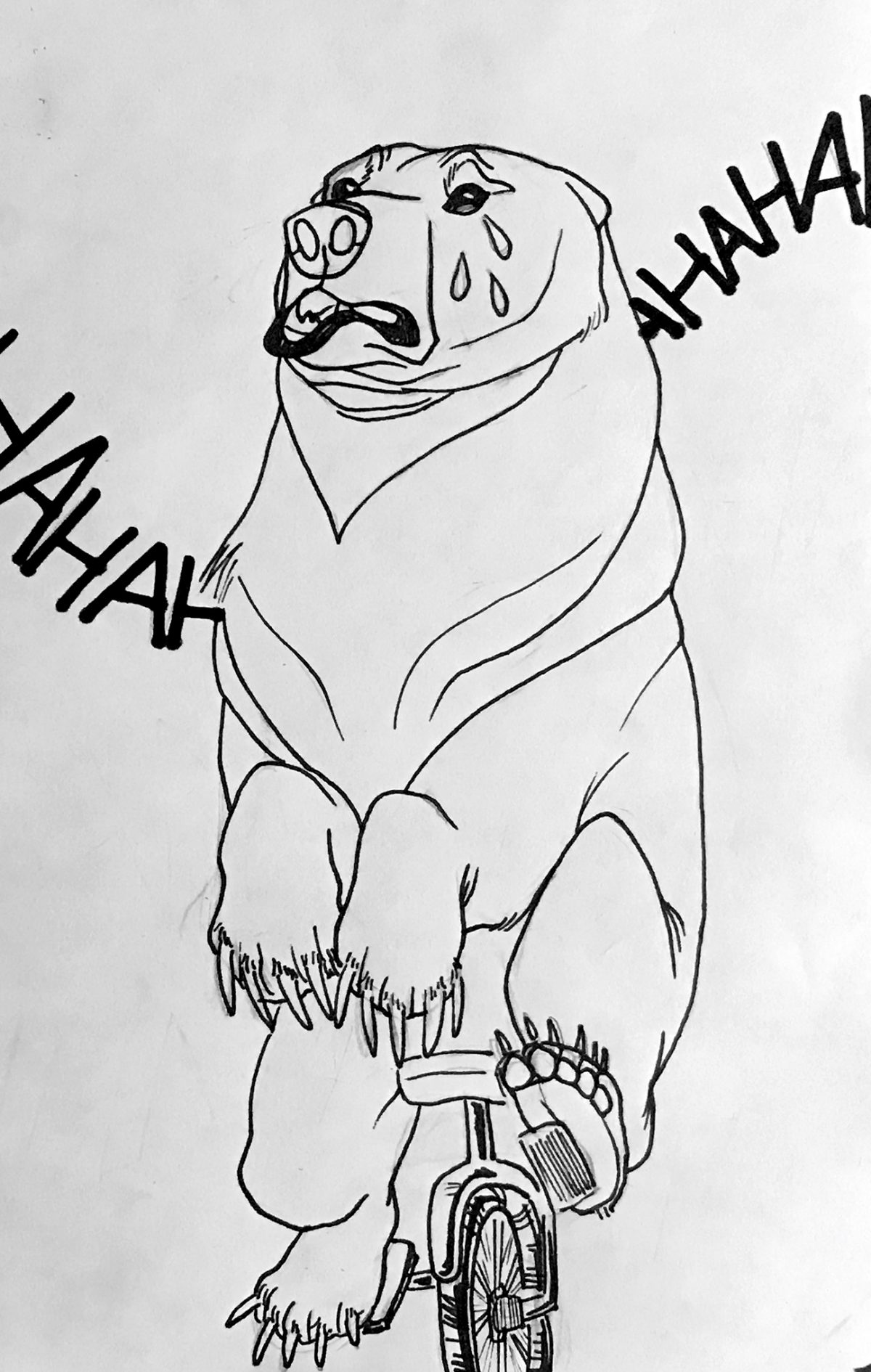 bear on a unicycle