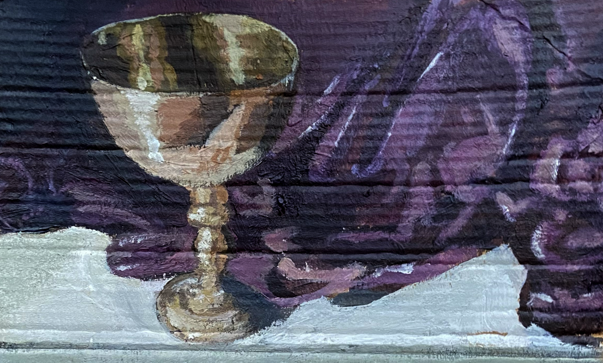 chalice and purple cloth
