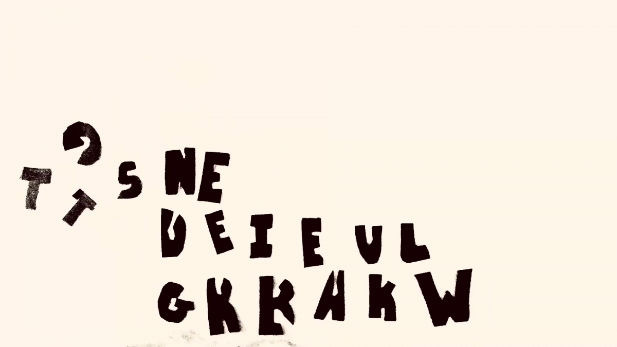 black letters on a cream background