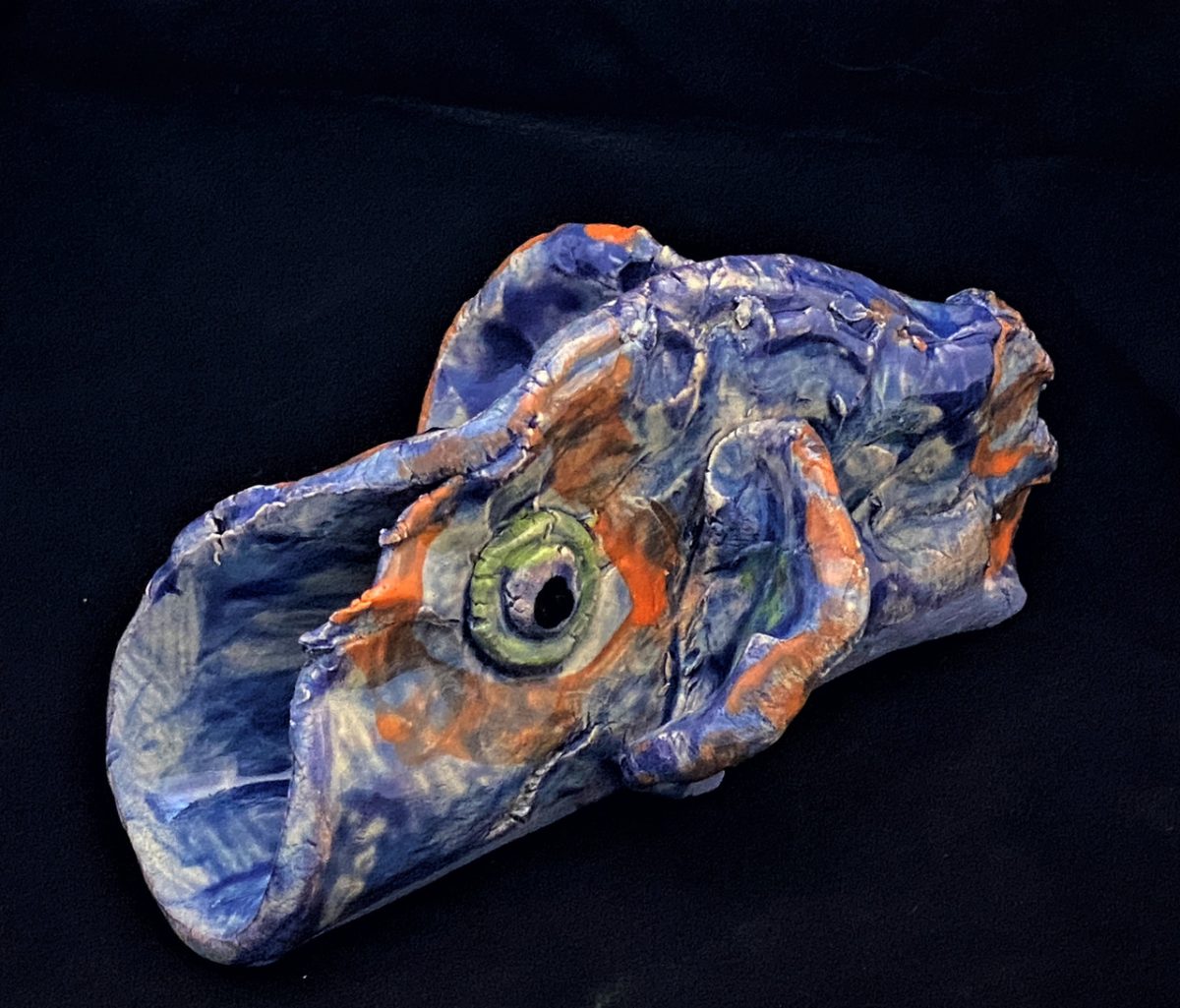 Colorful ceramic taco/fish