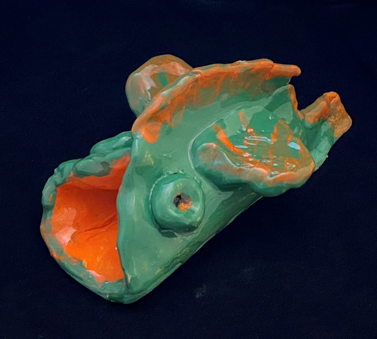 Colorful ceramic taco/fish