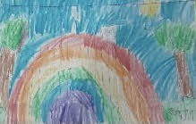 Drawing of a rainbow