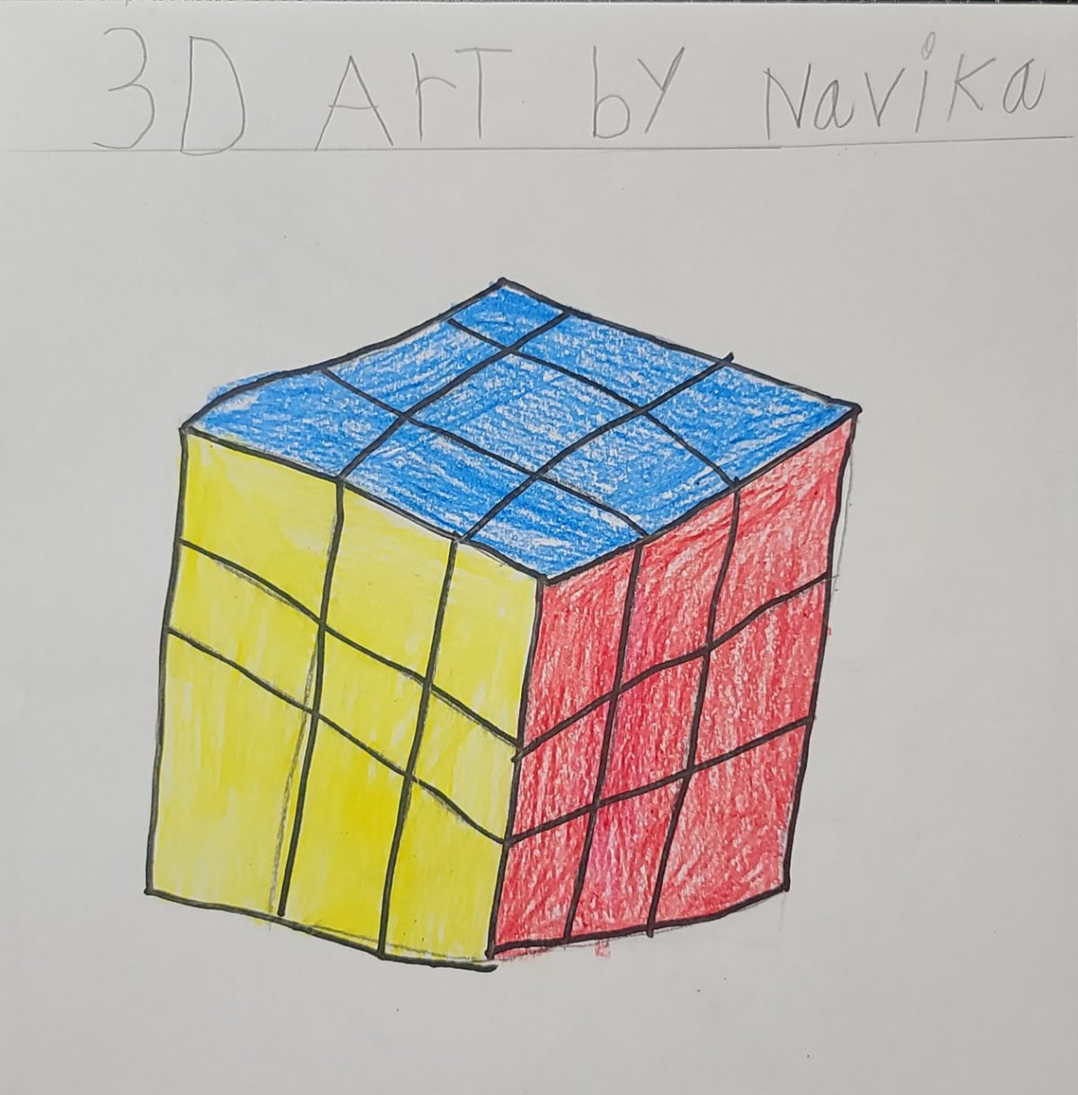 Drawing of a Rubik's Cube