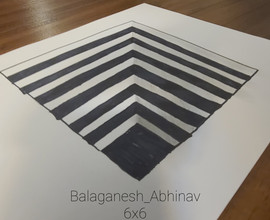 Black and white geometric drawing