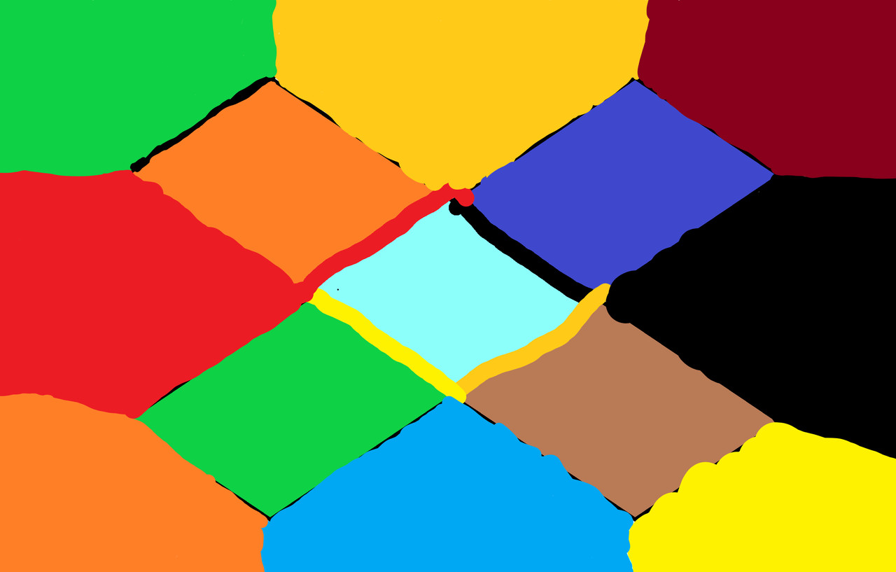 Digital Drawing of color diamonds