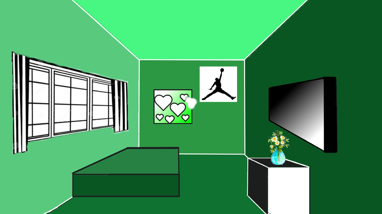 Drawing of green room